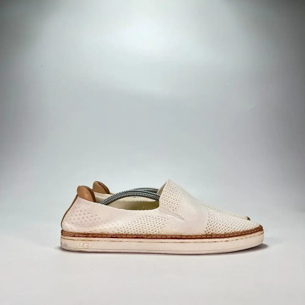 UGG Sammy White Casual Comfort Low Top Slip On Sneakers Shoes Women's Size 8